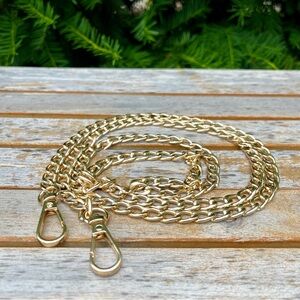 47” Gold-Tone Crossbody Chain Strap - NWOT Unbranded
